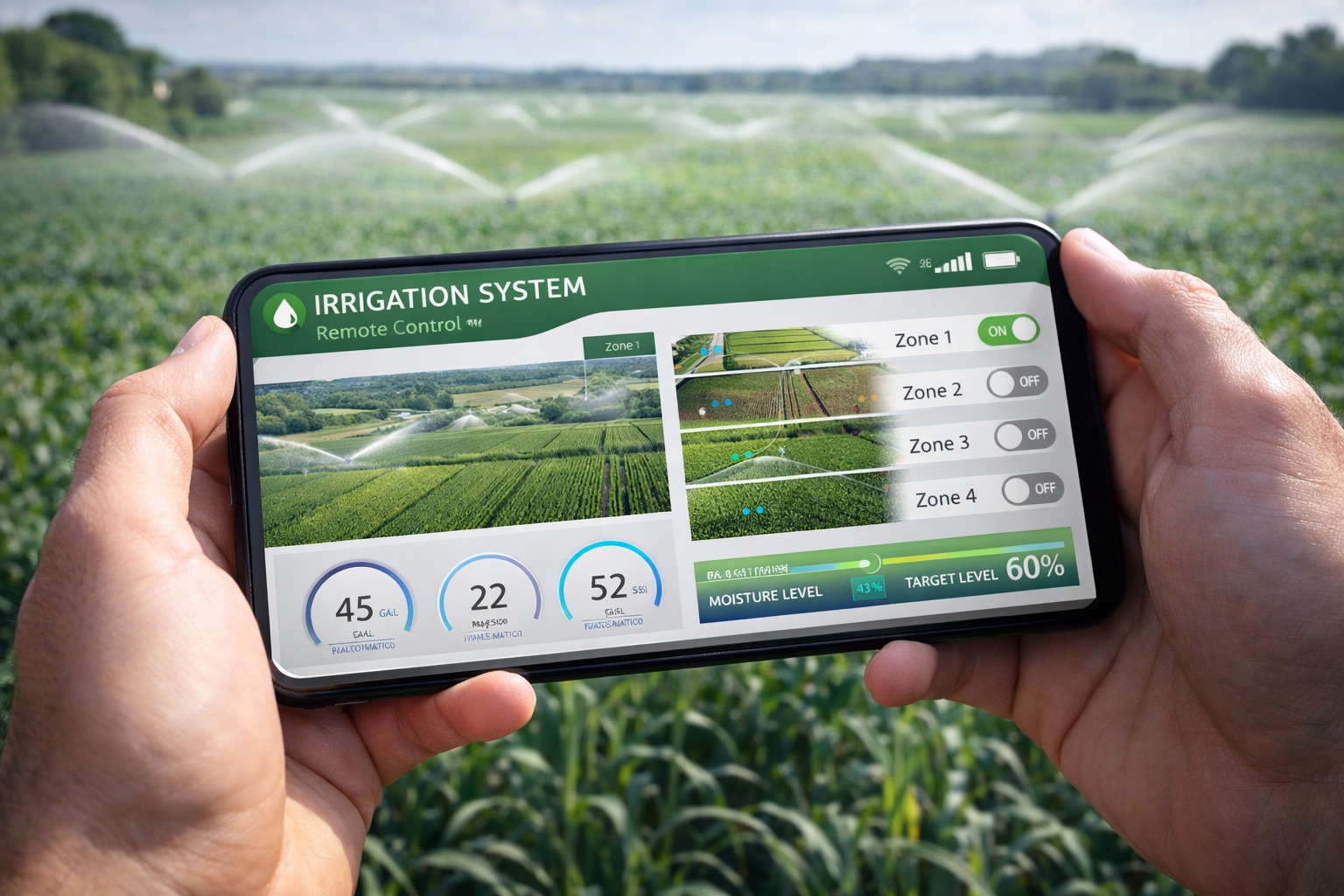 Mobile irrigation control interface