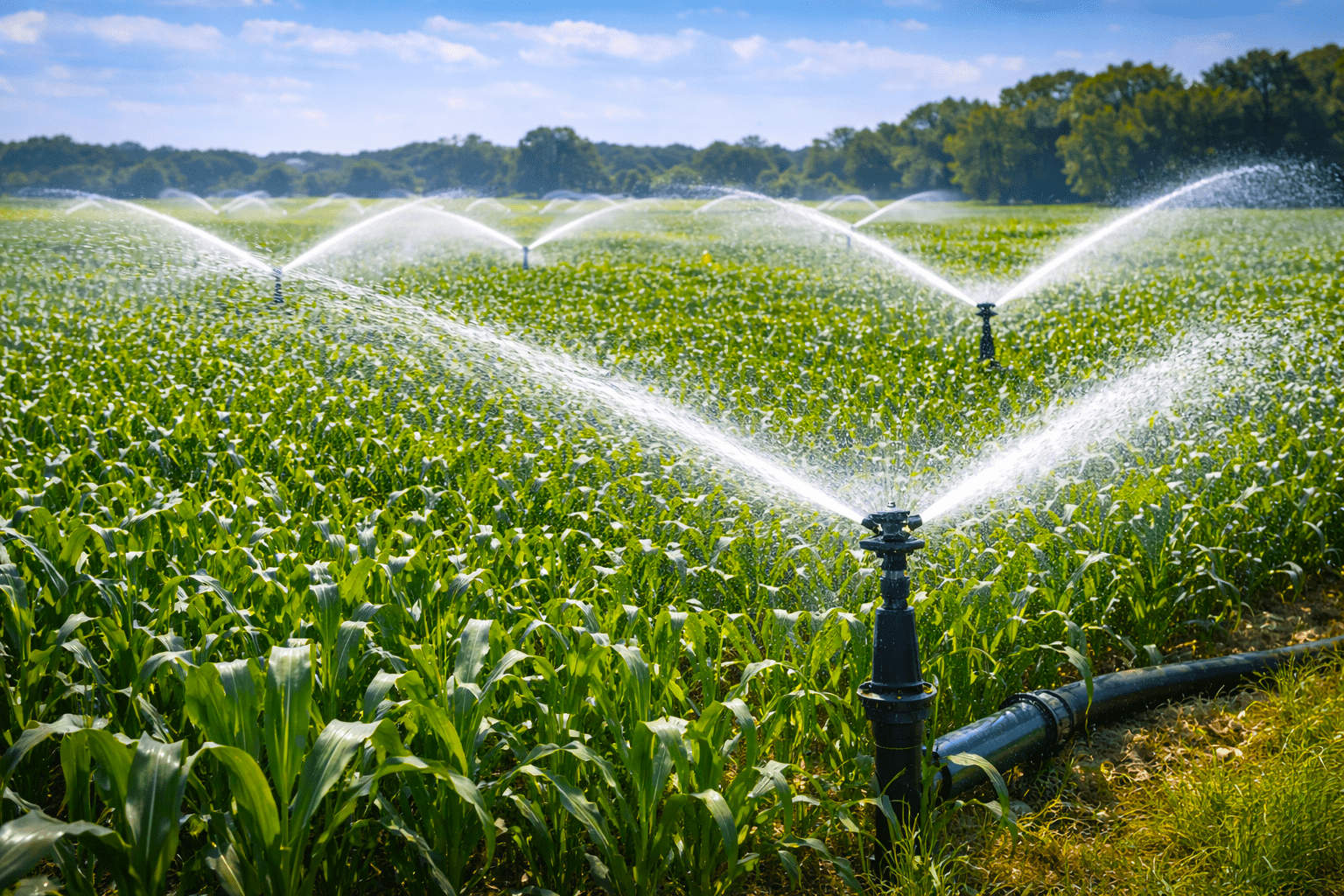 Watering system hardware in an agricultural facility